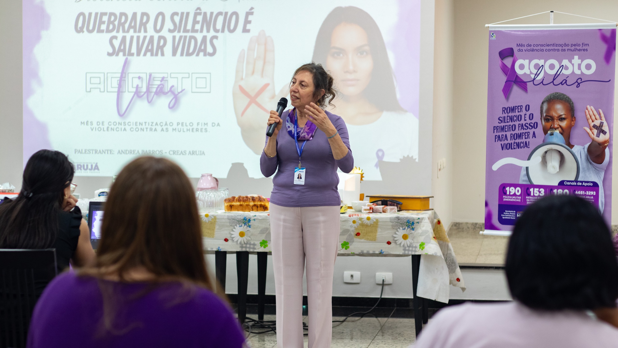 Agosto Lilás reforça prevenção à violência contra a mulher em Arujá